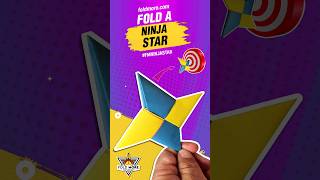 How To Make a Paper Ninja Star Easy  Paper Origami Ninja Star Folding Instructions [upl. by Rubma]