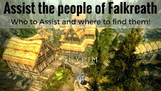 Assist the People of Falkreath  WHO TO ASSIST  Skyrim Remastered [upl. by Cichocki]