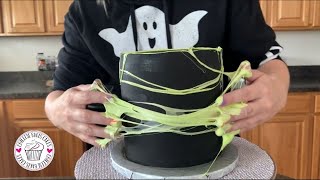 How to Decorate a Halloween Cake With Spider Web [upl. by Volpe]