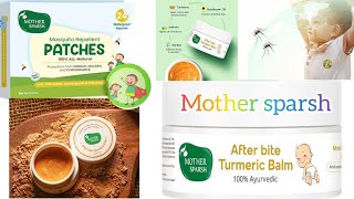 Mother Sparsh Mosquito Repellent Patches  Mother Sparsh After Bite Turmeric Cream Baby Series [upl. by Fitalludba]