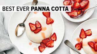 PANNA COTTA with strawberries  so easy and delicious [upl. by Mogerly965]