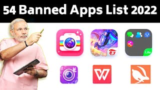 All 54 Banned Apps List 2022  Banned Apps List in India  54 Apps Banned Today  FF Ban in India [upl. by Kcirret621]