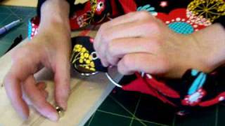 How to insert eyelets in a handbag strap [upl. by Linad]