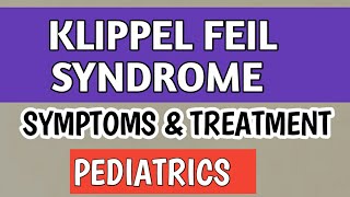 Klippel Feil Syndrome amp Sprengels Deformity In Children [upl. by Ros]