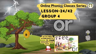 Phonics Lesson 24 OR the rcontrolled vowel Jolly Phonics Classes [upl. by Eedoj]