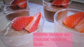 Recette Mousse au chocolat facile et rapide [upl. by Briney]