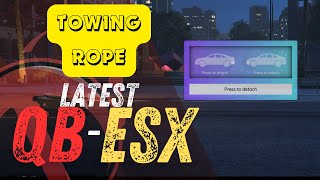 FREE  ESX  QBCORE latest  Towing Rope Script  Toxic Fivem Community [upl. by Thamos387]