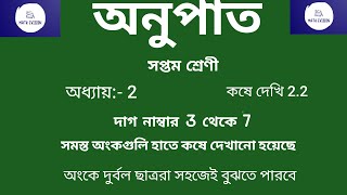 class 7 mathঅনুপাত kose dekhi 22 MathEvision [upl. by Aiepoissac167]