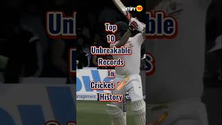 Top 10 Unbreakable Records In Cricket 🏏 History shorts unbreakablerecords [upl. by Boyden]