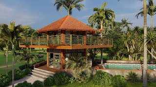 Simple Resthouse Design with Swimming Pool [upl. by Sirromed]