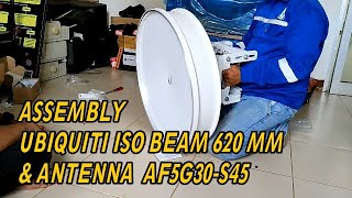 ASSEMBLY AIR MAX UBIQUITI ISO BEAM 620 MM amp ANTENNA UBIQUITI AF550S45 [upl. by Maier]