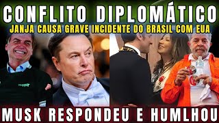 URGENTE SURREAL COM MEDO DE PERDER MILHÕES JANJA INSULTA ELON MUSK QUE REPONDE E HUMLHA DESLUMBRADA [upl. by Ecnerwal]