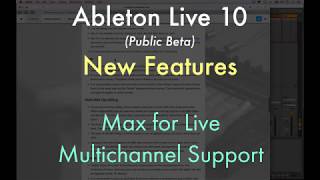 Ableton Live 10 Beta  Multichannel Max for Live Support [upl. by Haland]