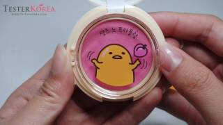 TESTERKOREA HOLIKAHOLIKA LAZYampJOY Jelly Dough Blusher2 Gudetama Edition [upl. by Yentuoc]