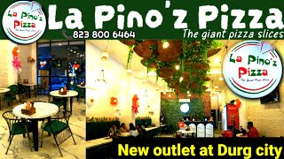 La pinoz pizza new outlet in durg city food review  Chhattisgarh durg city street food [upl. by Gross]