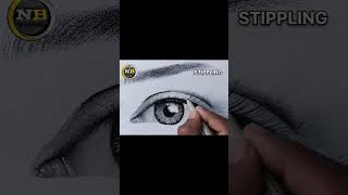 How to draw Hyper realistic eye in stippling medium art howtodraw eye stipplingdrawing [upl. by Nickelsen]