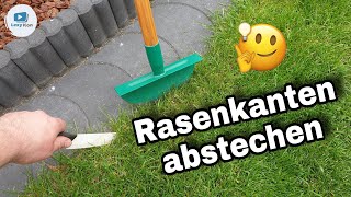 Rasenkanten abstechen  schneiden  Rasenkantenschneider 2022 [upl. by Acirem]