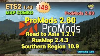 ETS2 143 ProMods 260 RusMap 243 Road to Asia 121 Southern Region 109  etcetc [upl. by Truitt]