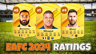 FC24s Most Highly Rated Footballers  FC24 Ratings of Famous Footballers EA Fifa24 [upl. by Imoin866]