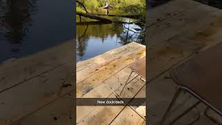 New Dock on Blue Ribbon Trout Stream with Lumber From the Sawmill [upl. by Ajit]