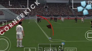 How to score from CORNER KICKS PPSSPP [upl. by Ashwell]