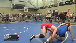 125 Round of 32  jacob evans Waynesburg University vs Connor Tolley Chattanooga [upl. by Enetsuj]