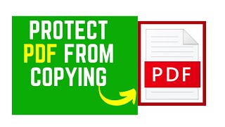 How to Protect PDF File from Copying Editing or Printing For Free Without Using Adobe Acrobat Pro [upl. by Camden]