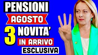 PENSIONI AGOSTO 2024 👉 3 NOVITÀ IN ARRIVO CON IL PAGAMENTO RIMBORSI  TASSE ESCLUSIVA ✅ [upl. by Lolita]