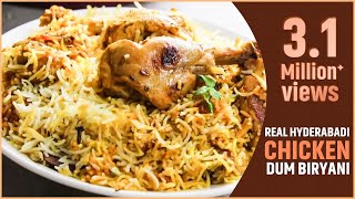 HYDERABADI CHICKEN DUM BIRYANI In Telugu చికెన్ దం బిర్యానీ  Nizams Hyd Chicken BiryaniVismaiFood [upl. by Warring]