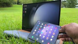 Galaxy Z Fold 5 Samsung DEX Android Desktop Review [upl. by Ansev]