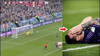 MESSI FALLA PENAL con ARGENTINA VS POLONIA HOY [upl. by Auoh]