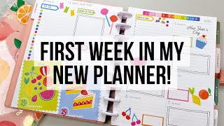 Plan With Me  Classic Dashboard Happy Planner  First Week of 2024 Happy New Year [upl. by Lerrehs]