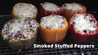 Smoked Stuffed Peppers Recipe  Stuffed Peppers On The Grill Malcom Red HowToBBQRight [upl. by Einahets]