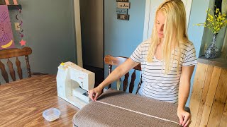 Diy Easy 1 piece boxed cushion cover tutorial [upl. by Eceirehs]