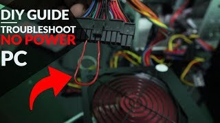 DIY  TROUBLESHOOT and FIX a Computer that wont turn on  NO POWER Beginners Guide [upl. by Calandria892]