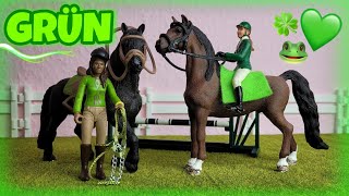 Ein Tag nur GRÜN am Stall 💚  Schleich Challenge [upl. by Yellat]