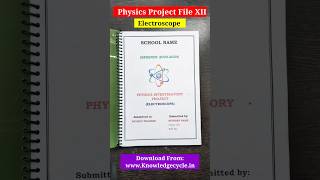 Physics Investigatory Project PDF class 12  Physics Project file [upl. by Colligan]