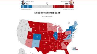 🔴US Election results real time  Trump vs Harris  Apuração das eleições americanas em tempo real [upl. by Christel]