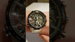 Tachymeter function on Casio EQB501 [upl. by Ahsek764]