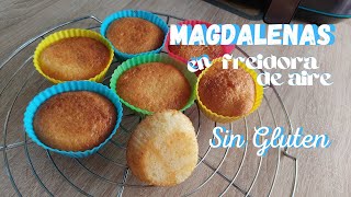 Magdalenas sin gluten en freidora aire Fáciles y rápidas [upl. by Eittol]