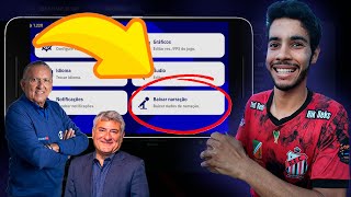 COMO ATIVAR OU MUDAR A NARRAÇÃO NO EFOOTBALL MOBILE 2024 [upl. by Eceinahs389]