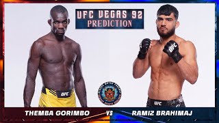 Themba Gorimbo vs Ramiz Brahimaj Prediction  UFCVegas92  Bloody Water Podcast [upl. by Sumner332]