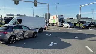 Ernstige verkeershinder na ongeluk Westerleeplein [upl. by Turoff674]