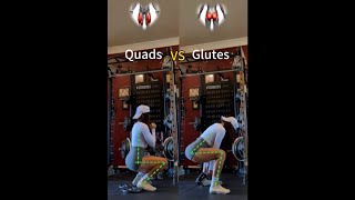 Know your squats more GLUTES vs more QUADS [upl. by Aihsit]