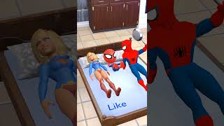 Only Supergirl Love Lil Spidey ❤️  Spiderman  Hulk  shorts [upl. by Sedda]