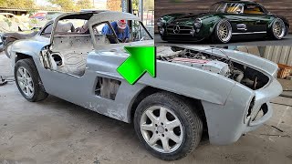 Full 100 Days Build Mercedes 300SL Gullwing amp Restomod  Kit Car  How To Make Fiberglass Car Body [upl. by Brooking]