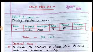 English Lesson plan class 3 [upl. by Aicilyhp337]