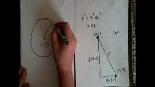 Equation for a circle distance formula [upl. by Sedgewinn]