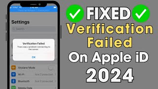 How To Fix Apple iD Verification Failed There Was A Problem To The Server 2024 [upl. by Akissej]