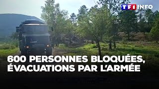 600 personnes bloquées au Muy après leffondrement dun pont  premières évacuations par larmée [upl. by Eihcra]